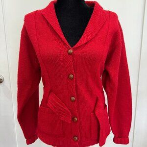 Women's Ralph Lauren Red Cardigan